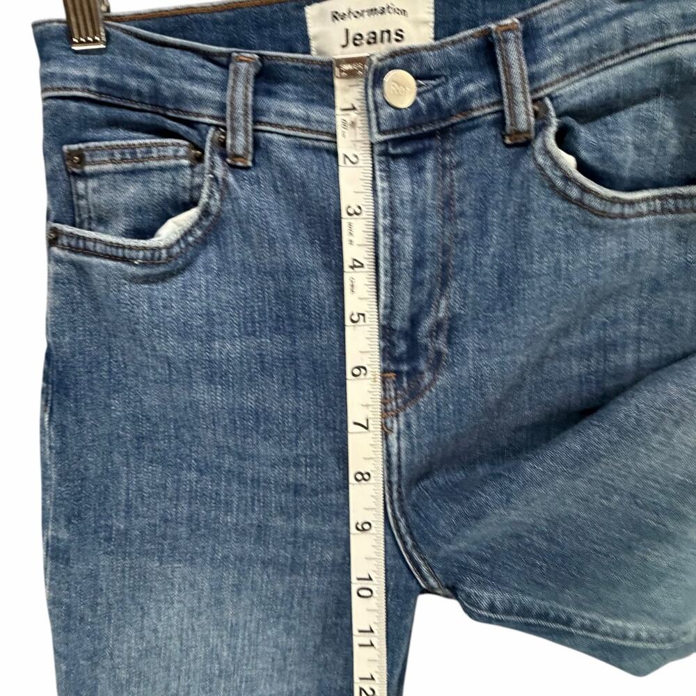 Reformation Harper Skinny Jeans Womens 24 Blue Destin Wash High Rise Casual Chic - Picture 9 of 16